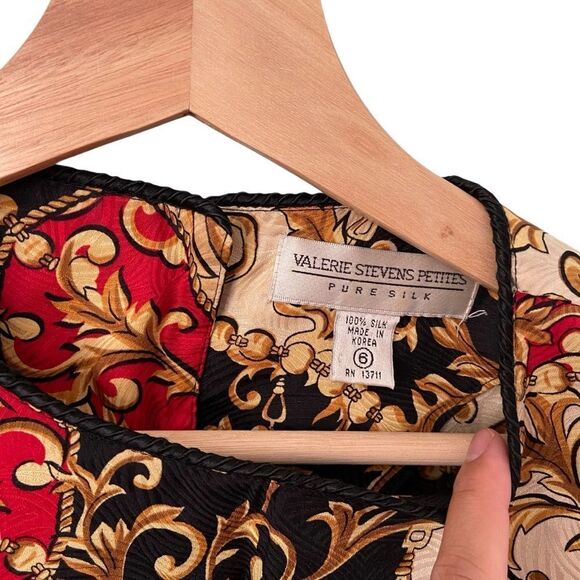 Vintage Valerie Stevens Petites Pure Silk 100% Silk Long Sleeve Blouse in Size 6 - Picture 7 of 7